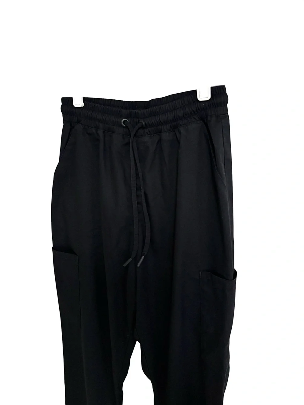 Jaanuu black stretch waistband high waisted nurse medical scrub pants size XST
